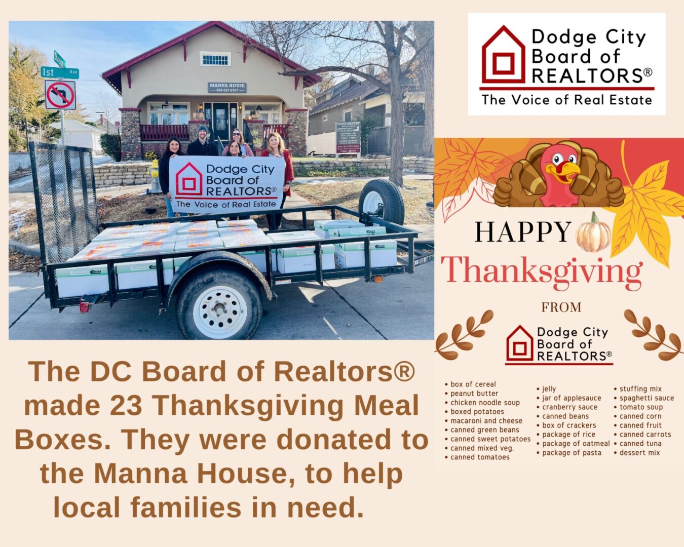 Dodge City Board of Realtors Thanksgiving Poster